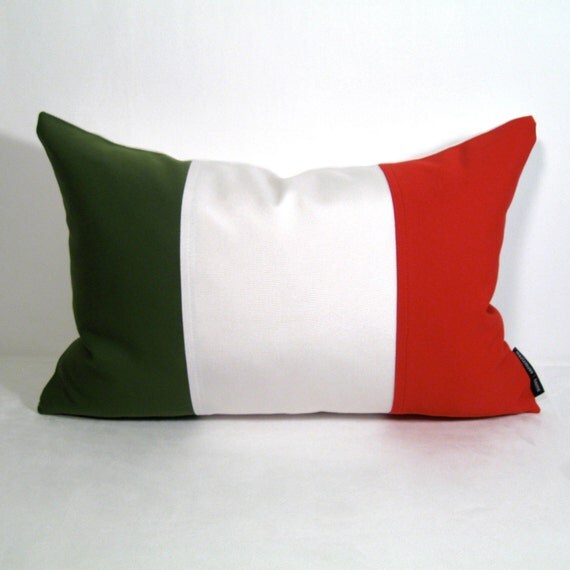 Italian Flag Pillow Cover Italy Pillow Decorative by Mazizmuse
