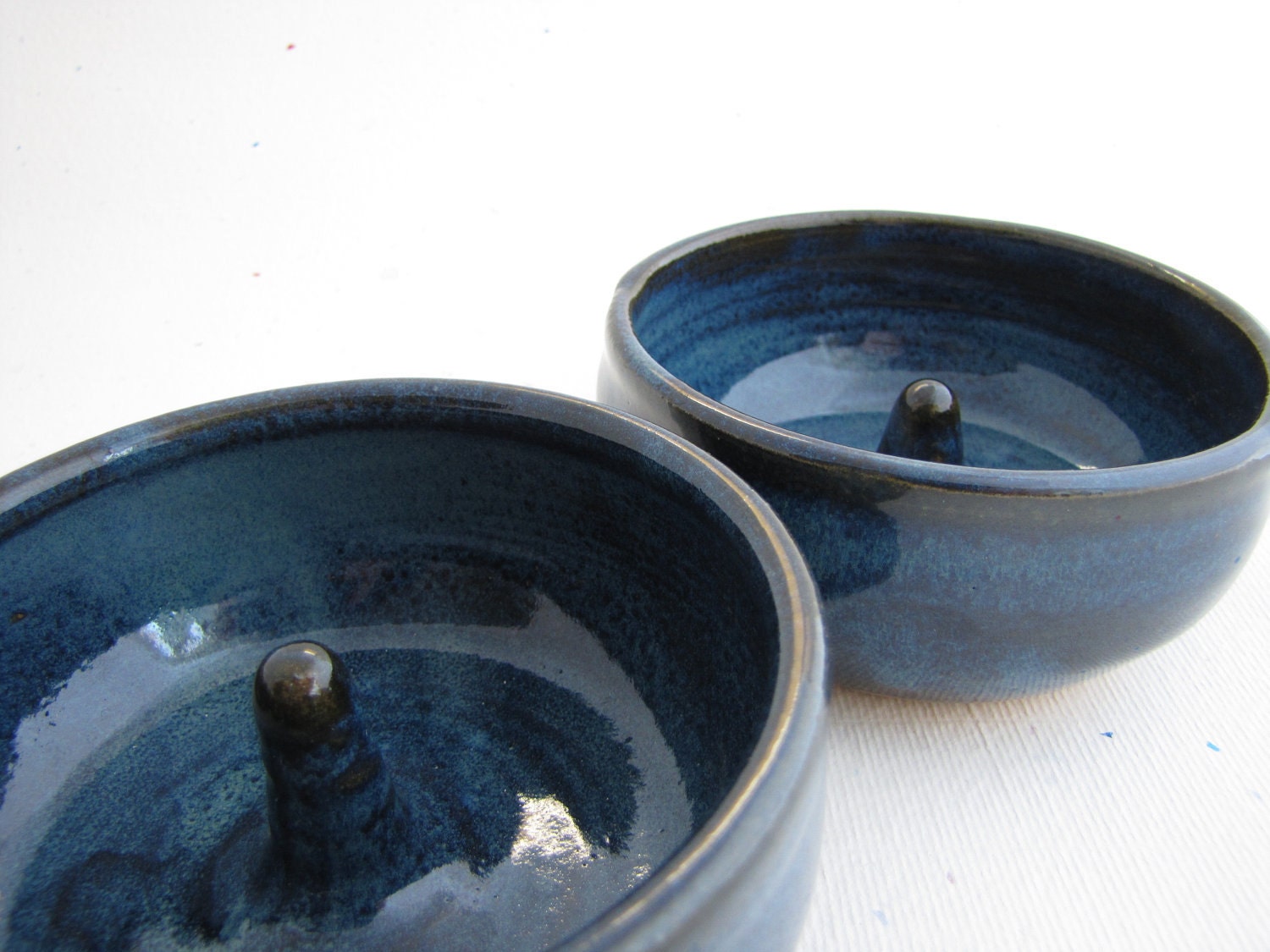 Apple Baker Blue Set of 2  SALE Muddy Paws Pottery
