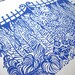 Gated Garden linocut print.