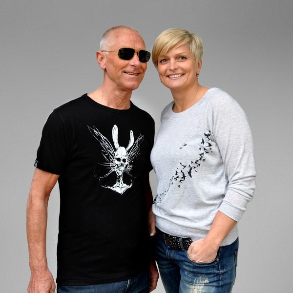 Black Birds slouchy pullover