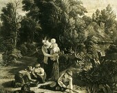8x10 Print  -Young Anglers, From Mid 1800s  Illustration