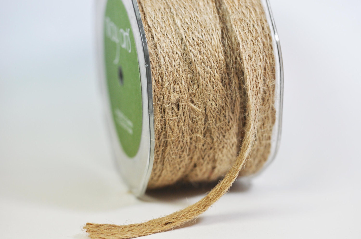 Natural Woven Burlap Ribbon - 5 yards