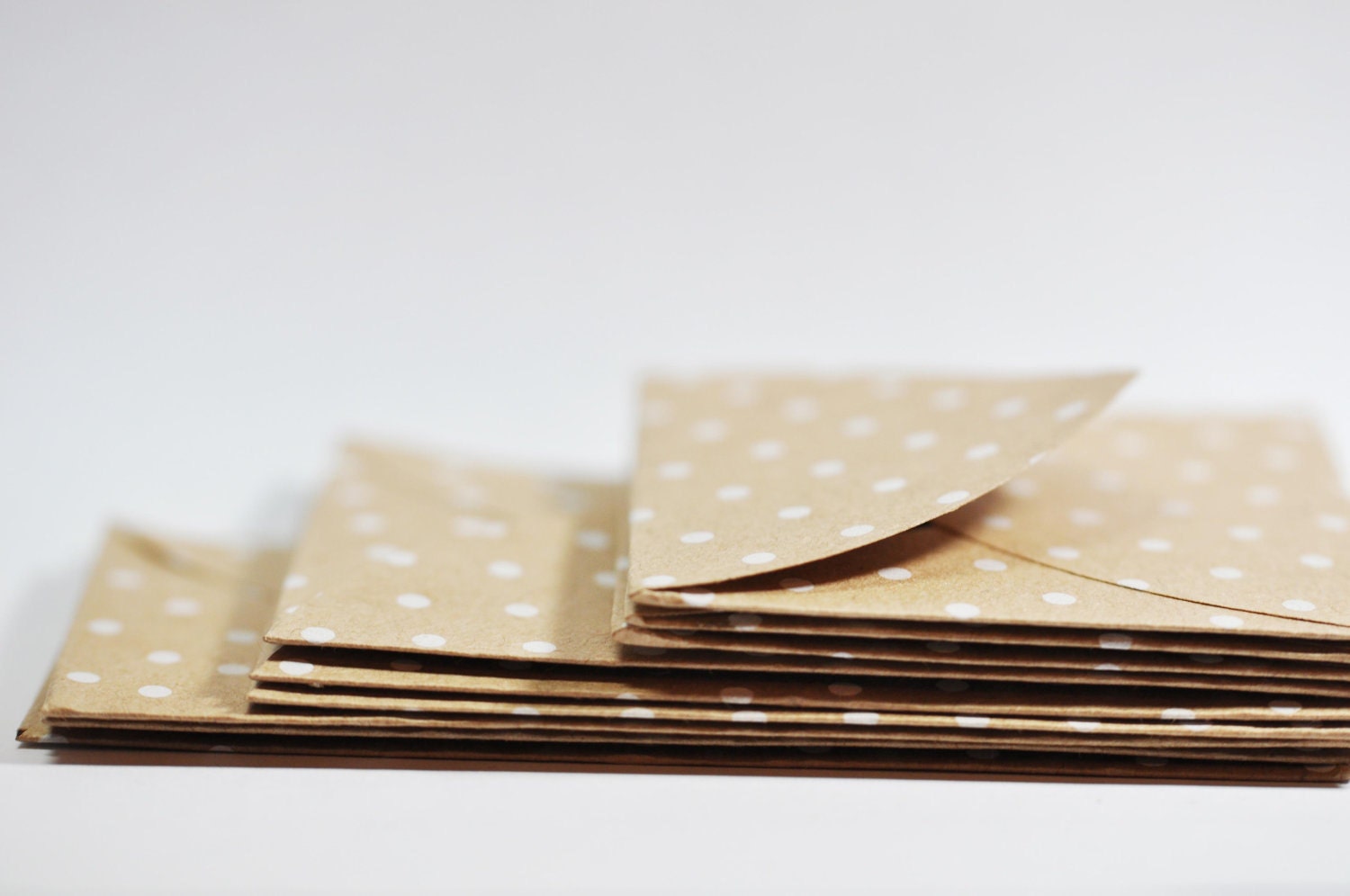 Small Kraft and White Polka Dot Envelopes