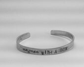 Madman With A Box Doctor Who Stamped Cuff Bracelet