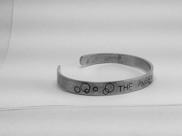 Angels Have the Phonebox Doctor Who Stamped Cuff Bracelet