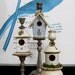 RESERVED for Nancy Up-cycled Birdhouse Candlestick Holder Handmade Vintage Shabby Chic Style