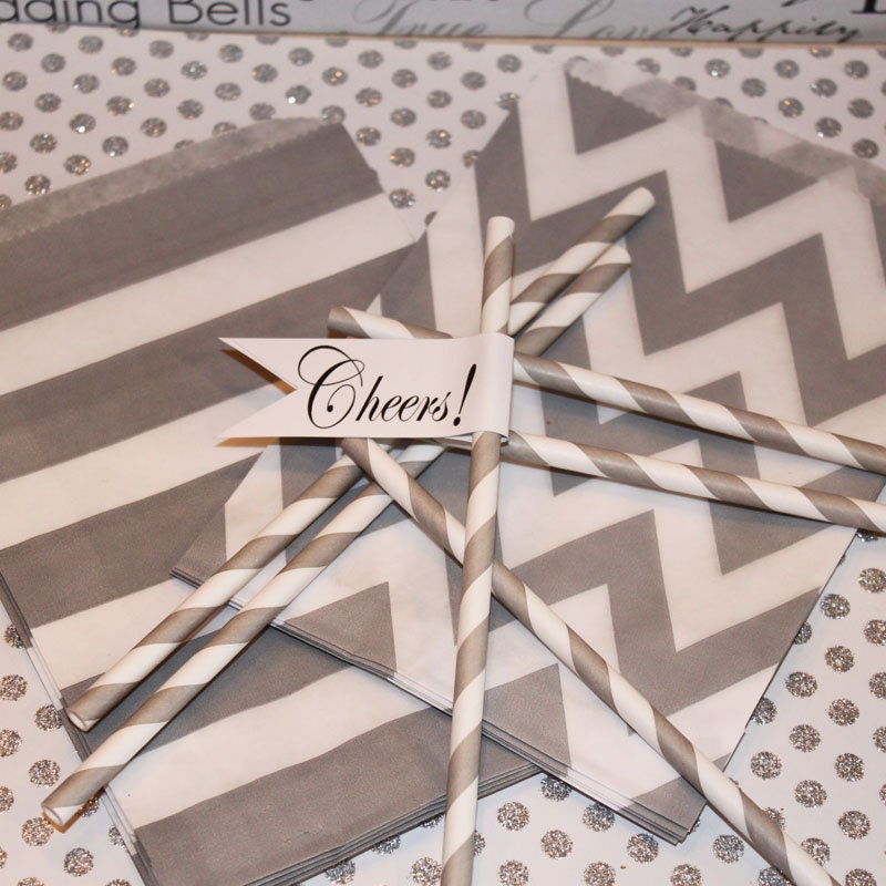 Candy Stripe Favor Bags - 24 YOU PICK your COLORS - Wedding - Birthday - Packaging - Made In Usa