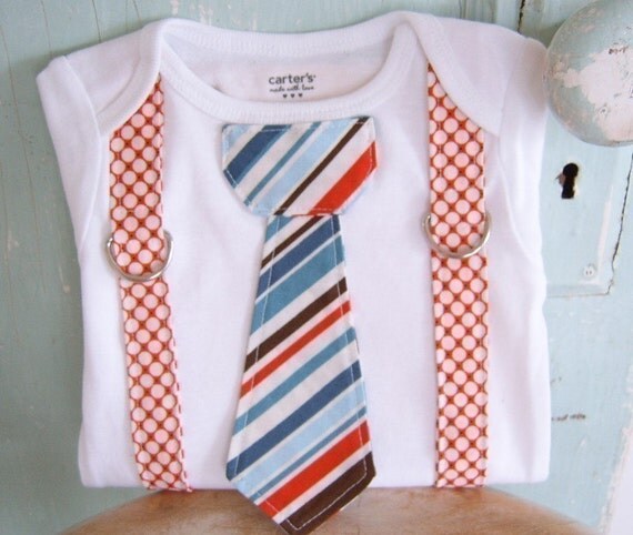 DIY pdf Sewing Pattern - Suspender Tie Onesie