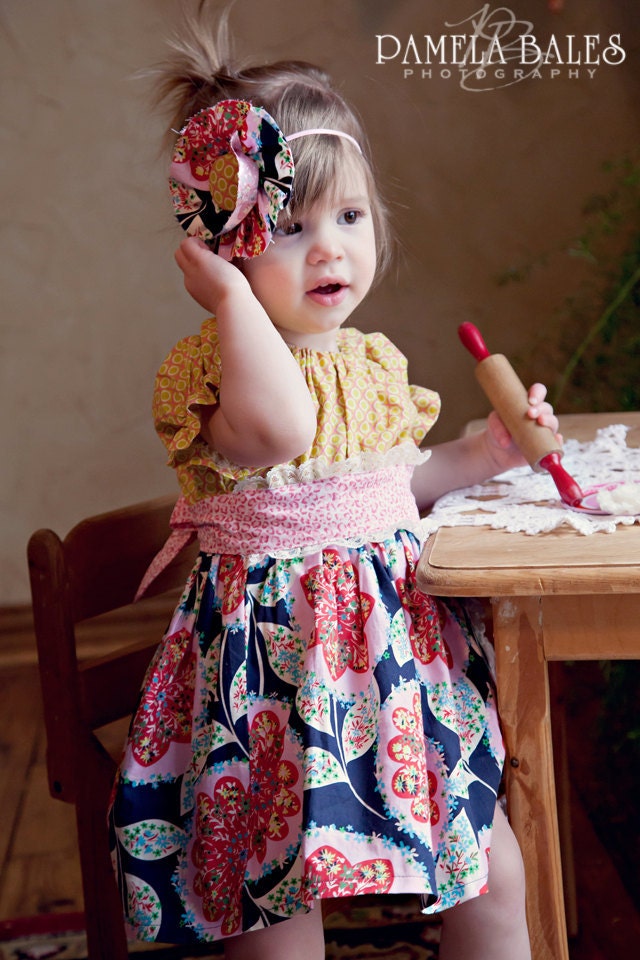 Little Girl Dress Custom Boutique Kaydee Twirl Peasant Dress By Jaxon Jill Designs