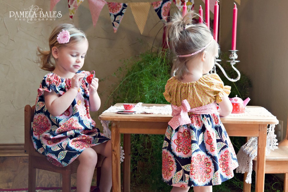 Little Girl Dress Custom Boutique Kaydee Twirl Peasant Dress By Jaxon Jill Designs