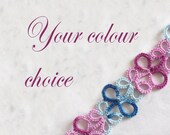 Your choice of colour, Tatted Bookmark - Eva (variegated)