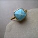 Arizona Sleeping Beauty turquoise Gold Vermeil Ring - size 7