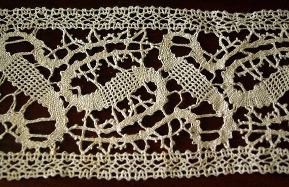 Lot of hand made Russian bobbin lace yardage, 1920s