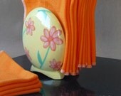 12 Hand Dyed Napkins - Orange