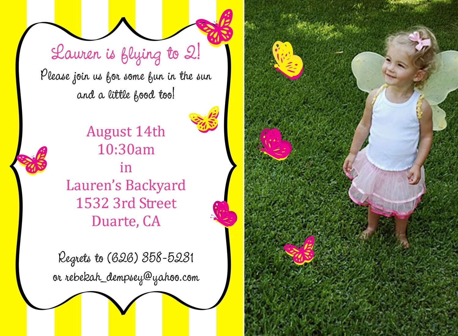 BUTTERFLY Birthday Invitation - DIY Printable Party Invitation - By A Blissful Nest - As Seen On Hostess With The Mostess Il_170x135