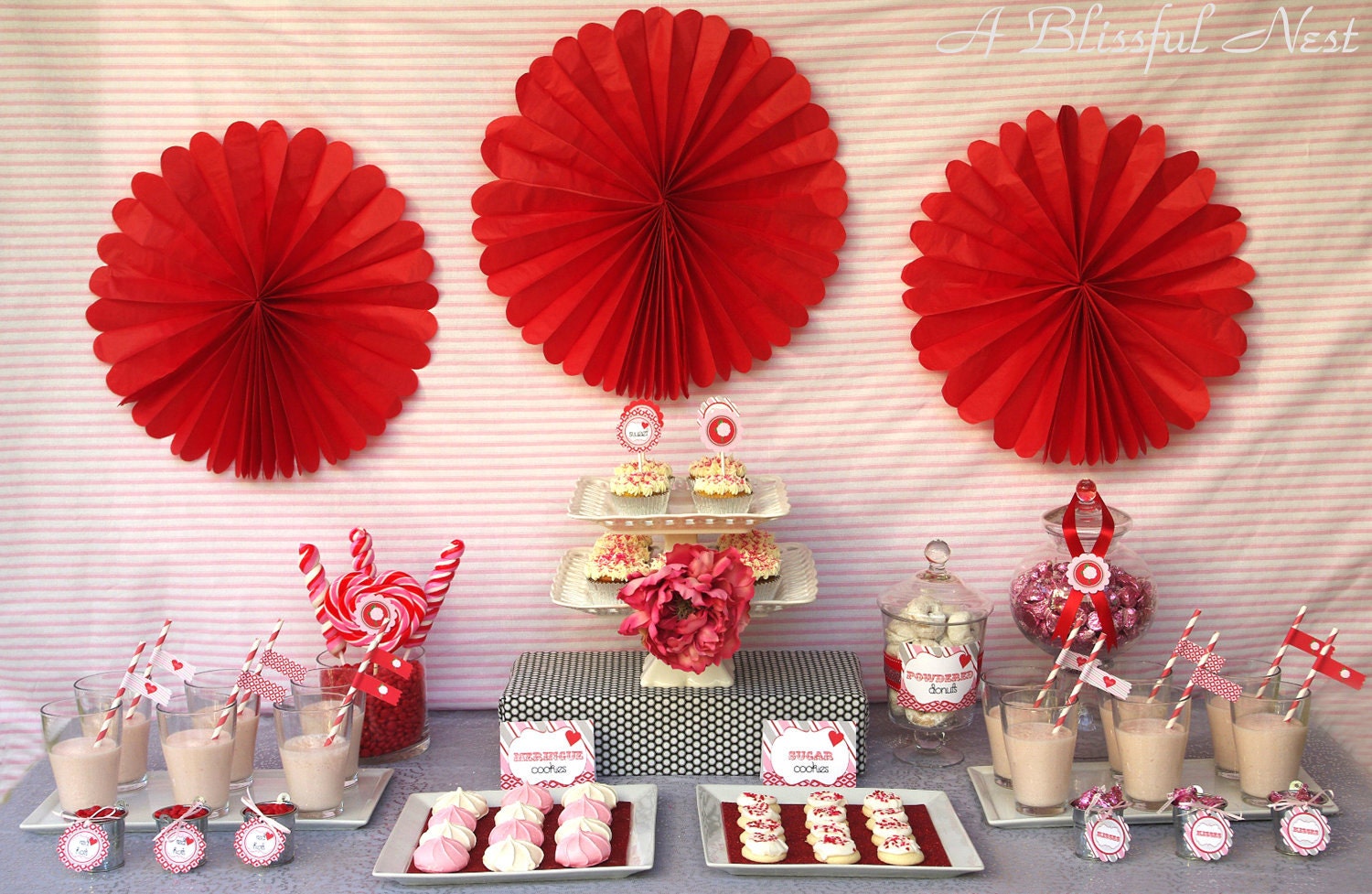 Valentines Day Party Decorations - PRINTABLE - Vintage Sweet Collection - By A Blissful Nest - As Seen On Hostess With The Mostess Il_170x135