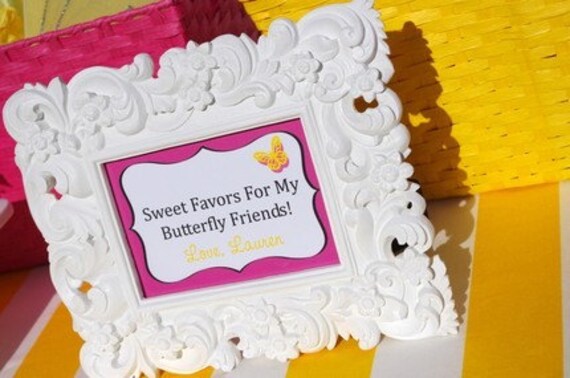 Butterfly Birthday - PRINTABLE - Frame Table Sign - By A Blissful Nest - As Seen On Hostess With The Mostess Il_570xn