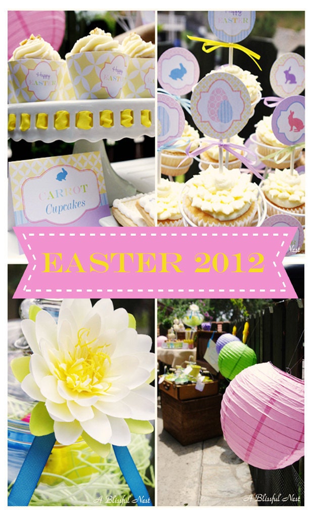 Easter Party- Printable Party Collection- By A Blissful Nest- As Seen In Yum Food & Fun For Kids Magazine Il_570xn