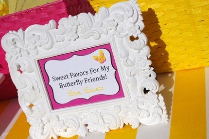Butterfly Birthday - PRINTABLE - Frame Table Sign - By A Blissful Nest - As Seen On Hostess With The Mostess