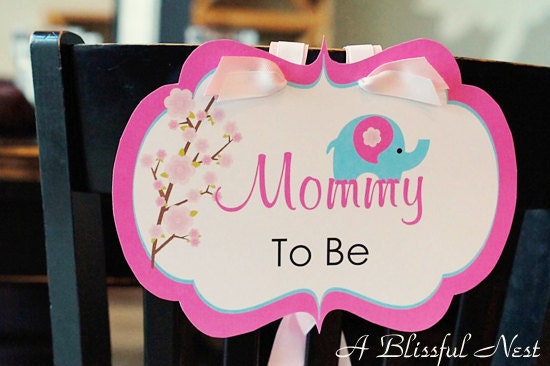 Baby Elephant Invitation - Baby Shower - PRINTABLE - By A Blissful Nest
