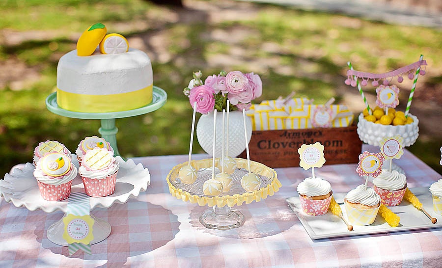 Pink Lemonade Stand Birthday Party Decorations - PRINTABLE - Party Collection Package - By A Blissful Nest