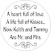 Mr. and Mrs. Kisses Stickers Personalized Wedding Hershey Labels Favors