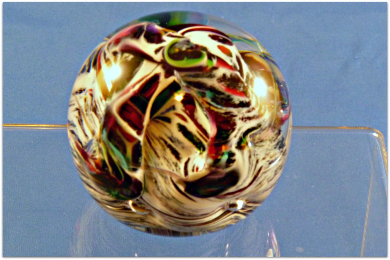 Handmade glass paperweight