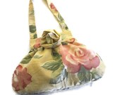 Yellow Floral Print Bag - BitsyBags