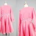 1950s dress / pink square dancing full skirt / medium
