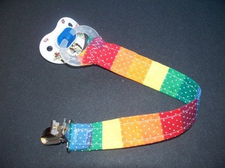 rainbow pacifier tether
