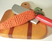 crocheted playfood - carrot