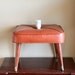 Modern Retro Square Brown Ottoman Stool Foot Rest