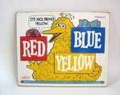 Shop Sale / Big Bird Presents Colors Playskool Puzzle 1974 / Complete