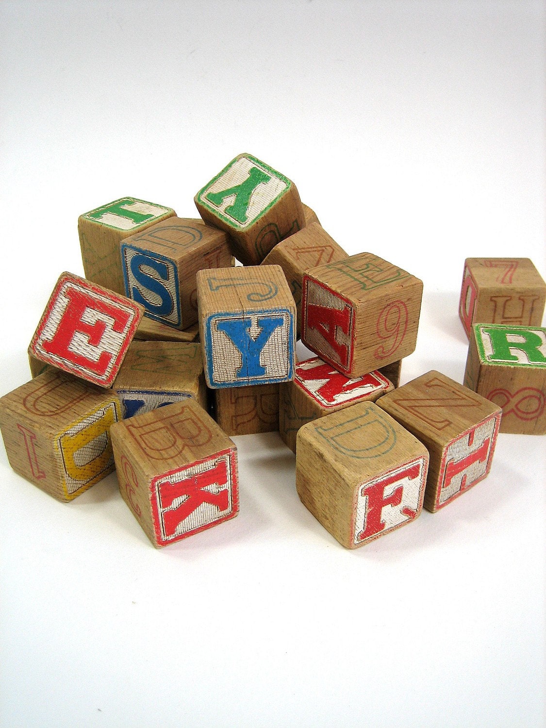 old letter blocks