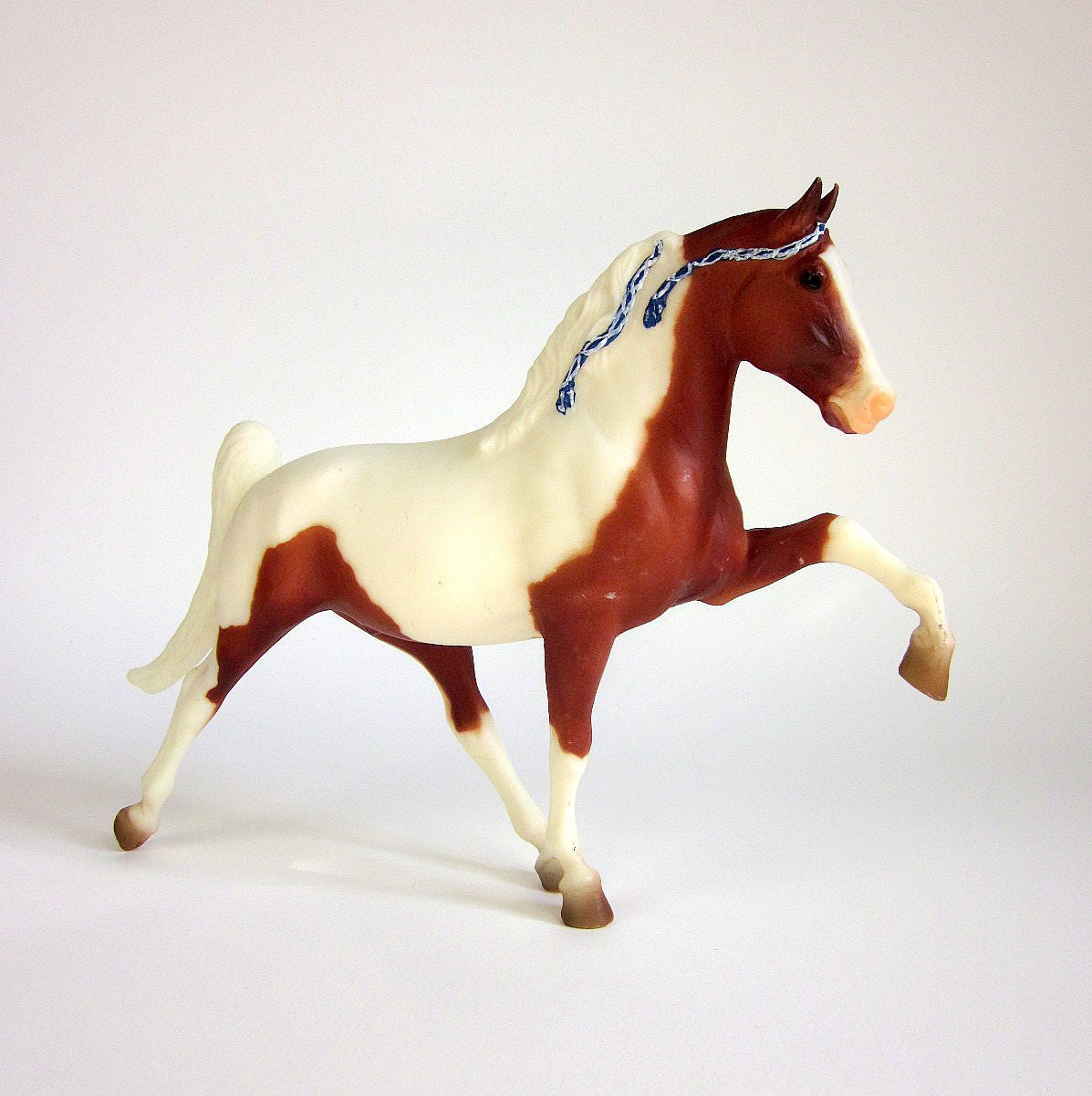Vintage Prancing Breyer Horse / Matte White and Chestnut