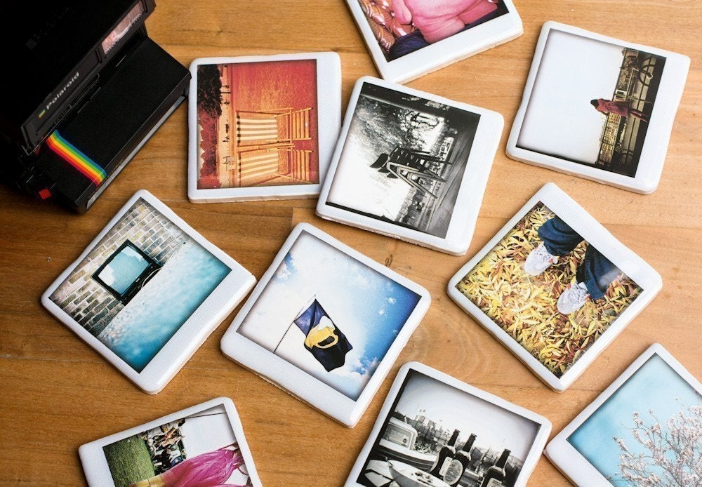 Polaroid Ceramic Coaster - Pink Monsta
