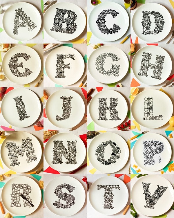 C for Cake Alphabet Plate