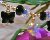 14KG Swarovski Bracelet Rondelle Butterfly Love Colors Custom Made, Wire Wrapped, Bridal, MOB, Bridesmaids, Prom, Birthday Gift