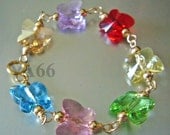 Baby Butterfly Crystal Bracelet 14K Gold Filled 925 Sterling Silver color Choices Swarovski Crystal Bracelet Flower Girl Baby Shower