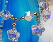 Helix Flower 14K Gold Fill Swarovski Crystal Bracelet Colour Choices Custom Made Bride Bridesmaid Prom Birthday MOB