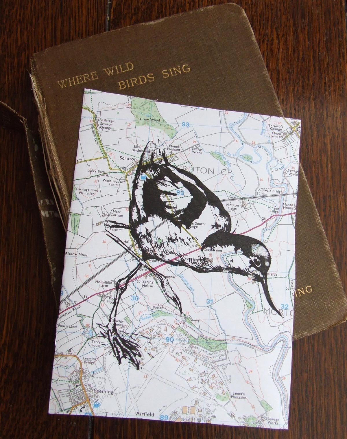 Sale Avocet Print Map Bird Avocet Gocco Print