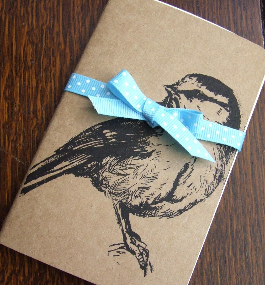 Blue Tit Gocco Printed Pocket Moleskine Cahier Notebook