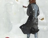 Anouk on a Cold Day  8.5 x 11 print