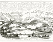 art print illustration of Colorado's TenMile Range 8.5 x 11