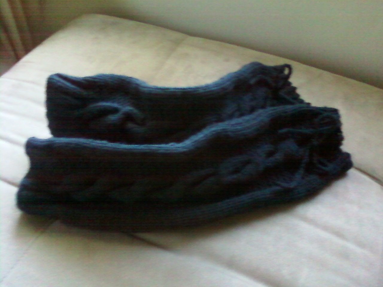 Women legs warmer in black cable stitch/hand knit/Ready to Ship