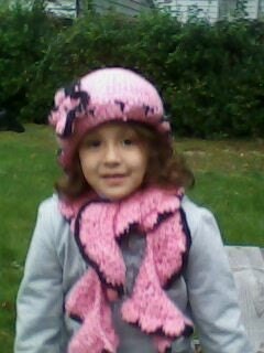 Fancy Nancy hat and scarf