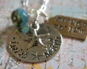 personalized family hand stamped starfish latitude and longitude home is where the heart is...