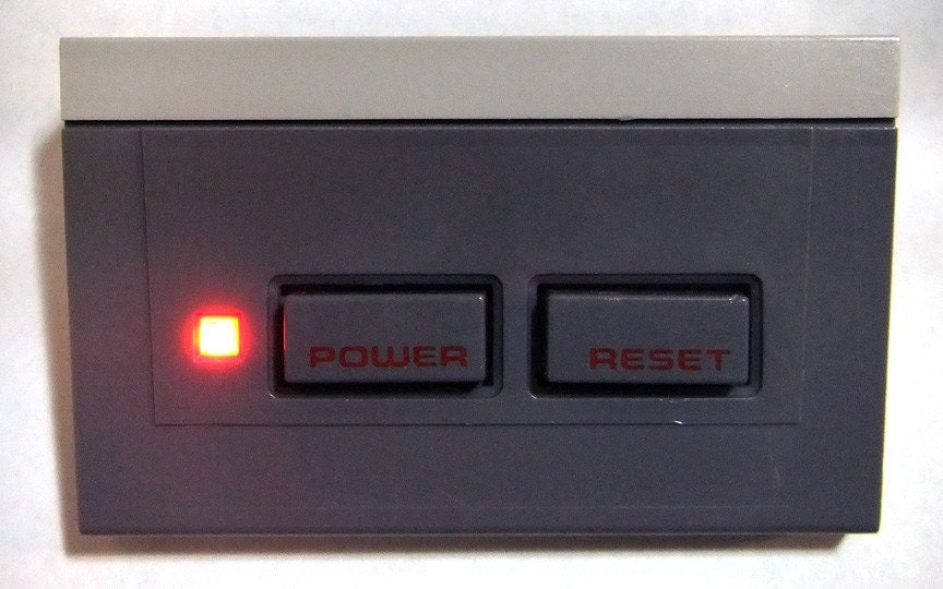 NES Console Belt Buckle - OMG, can I touch your power button :)