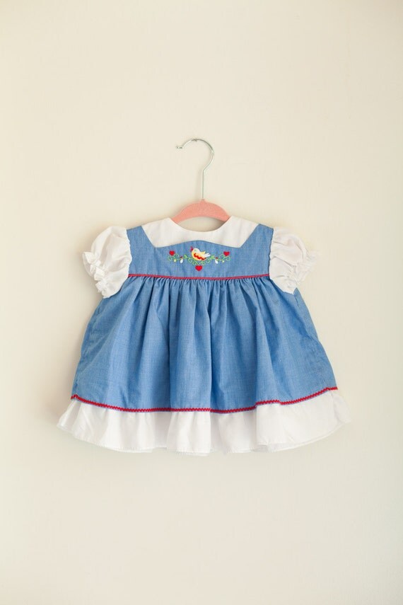 Heidi Style Vintage Baby Dress