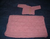 Layette Set for Newborn in Dusty Rose